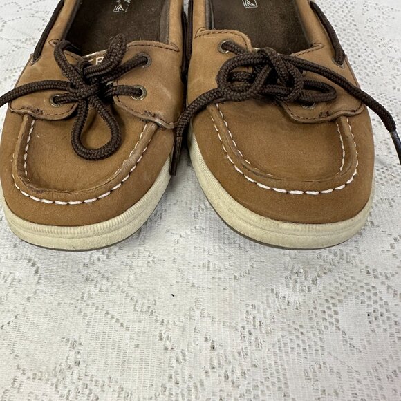 Sperry Top Siders Sparkly Cheetah Print flats, Brown leather, side leopard, 7.5M - Picture 5 of 9